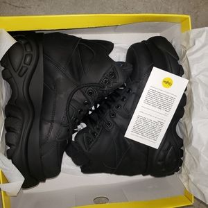 Buffalo platform boots Womens Nubuck Black size 8